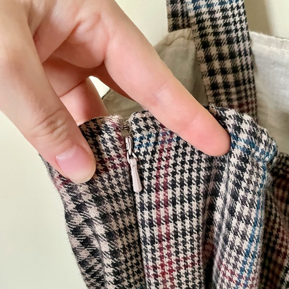 American Eagle Cotton Plaid Mini Dress - M - Picture 4 of 7